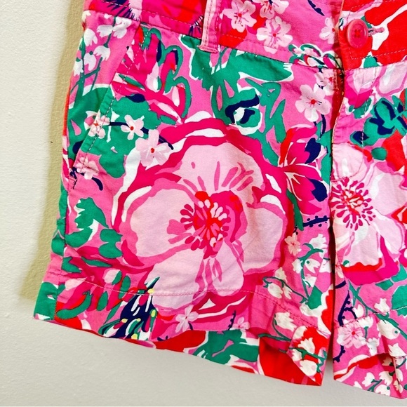 Lilly Pulitzer A Thing Called Love Floral Callahan Shorts 0 Bright Preppy Pink - Picture 12 of 12